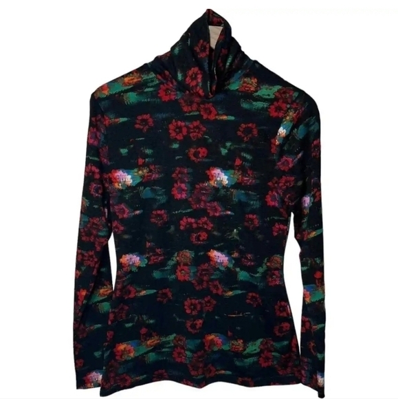 Rachel Comey X Target Long Sleeve Turtleneck  Kodak Red Floral NWT Size XXS - Picture 3 of 15